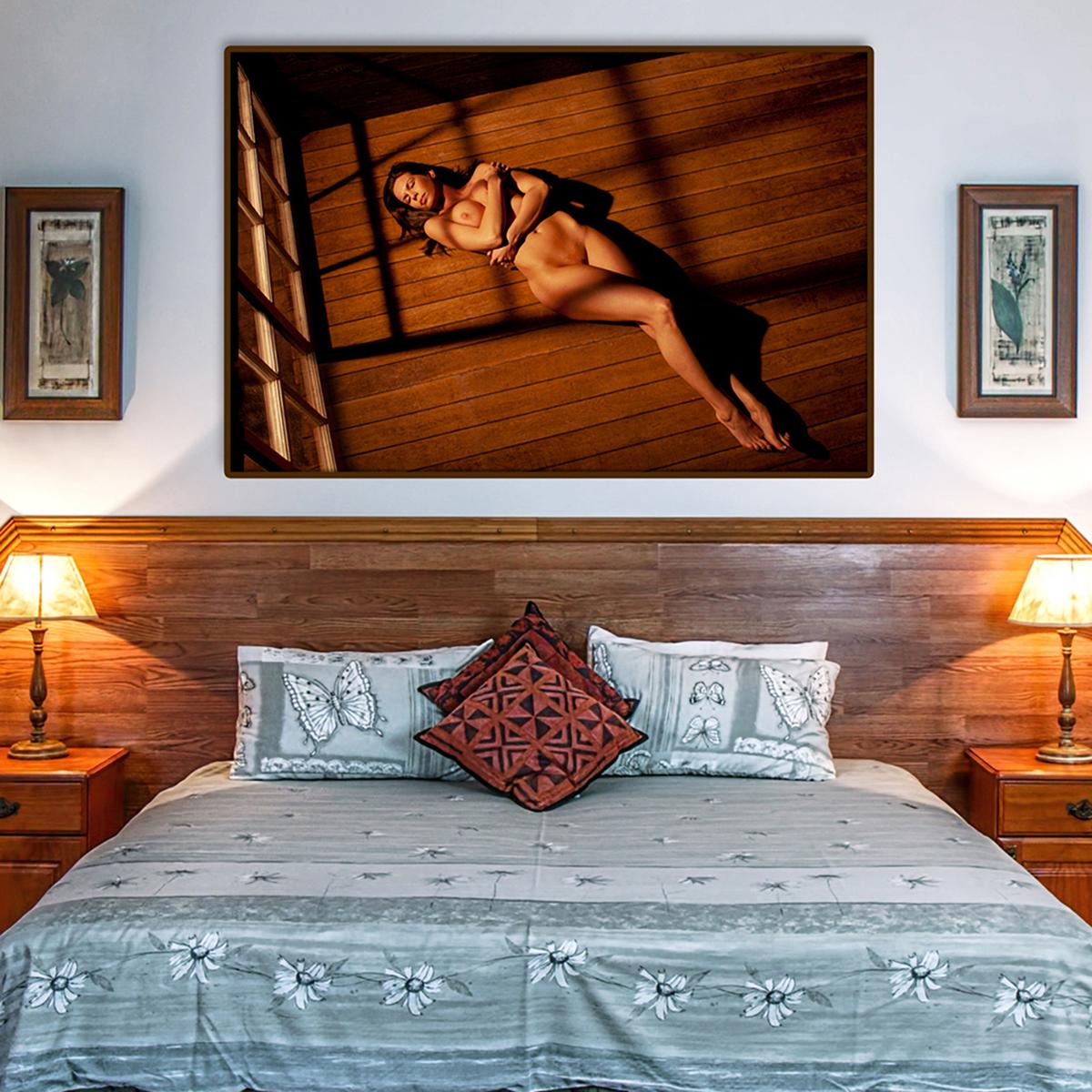 wall art of boudoir photography session